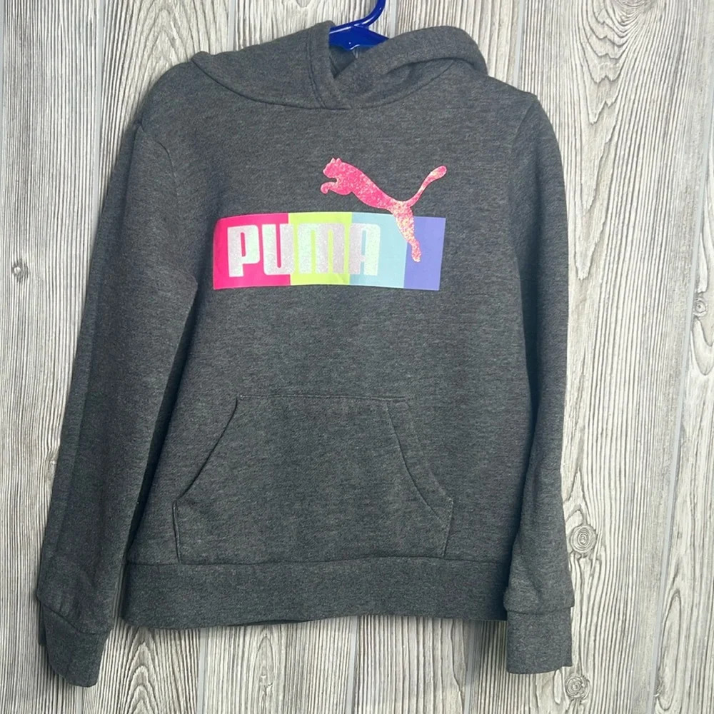Youth Puma Hoodie Gray Size 5/6